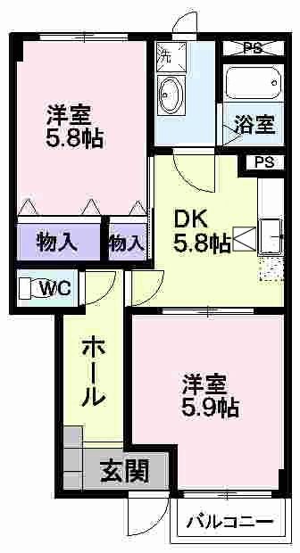 ヴィラ　ベルグの間取り