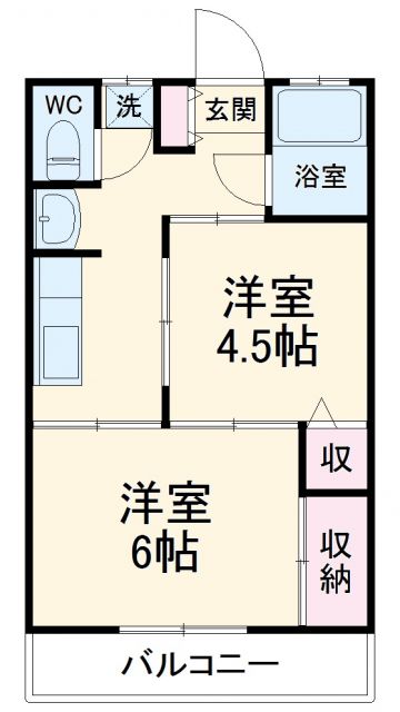 さいたま市北区植竹町のアパートの間取り