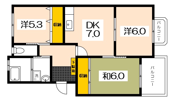 村上マンションの間取り