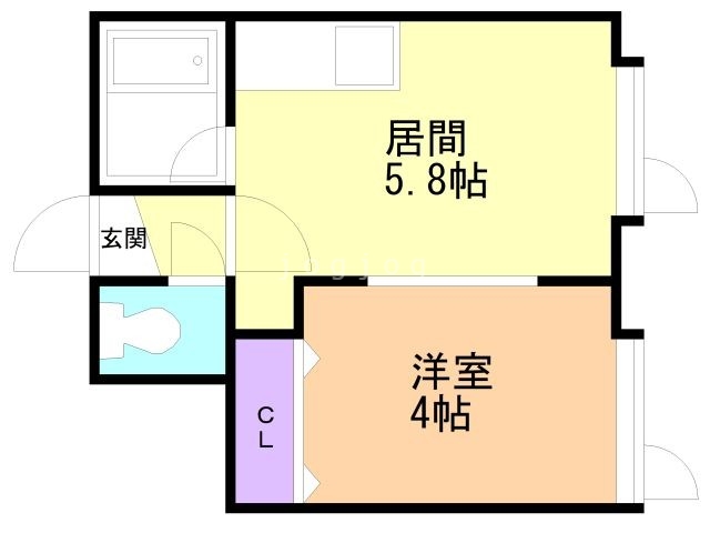 札幌市南区澄川二条のアパートの間取り