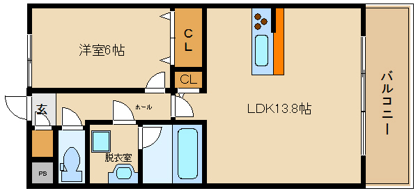 藤井寺市林のマンションの間取り