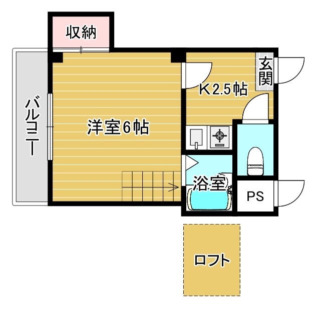 大阪市城東区古市のマンションの間取り