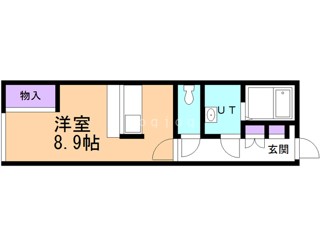 函館市八幡町のアパートの間取り