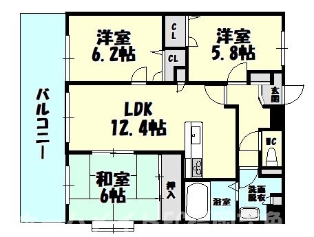 糟屋郡篠栗町大字尾仲のマンションの間取り