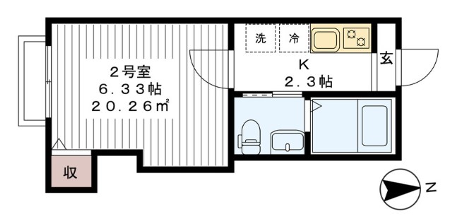 鎌ケ谷市中佐津間のアパートの間取り