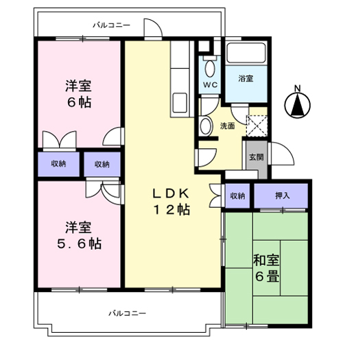 プラシード桂の間取り