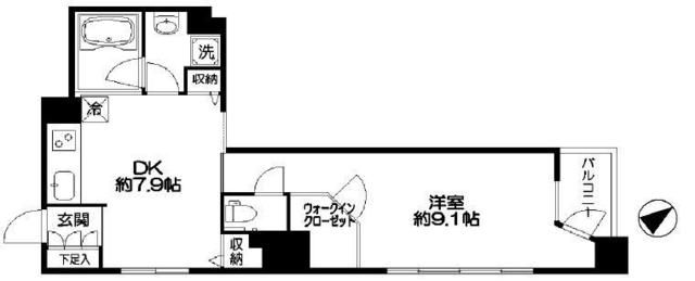 中央区新川のマンションの間取り