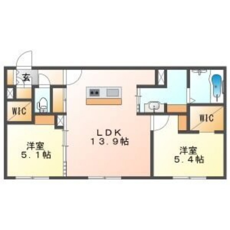 札幌市西区宮の沢三条のマンションの間取り