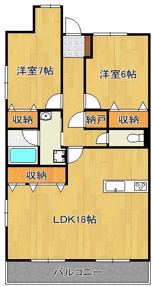 プチメゾン宮の町Iの間取り