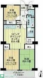 船橋市本町のマンションの間取り