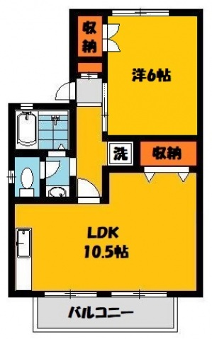 セジュールヒロカメヤ　Bの間取り