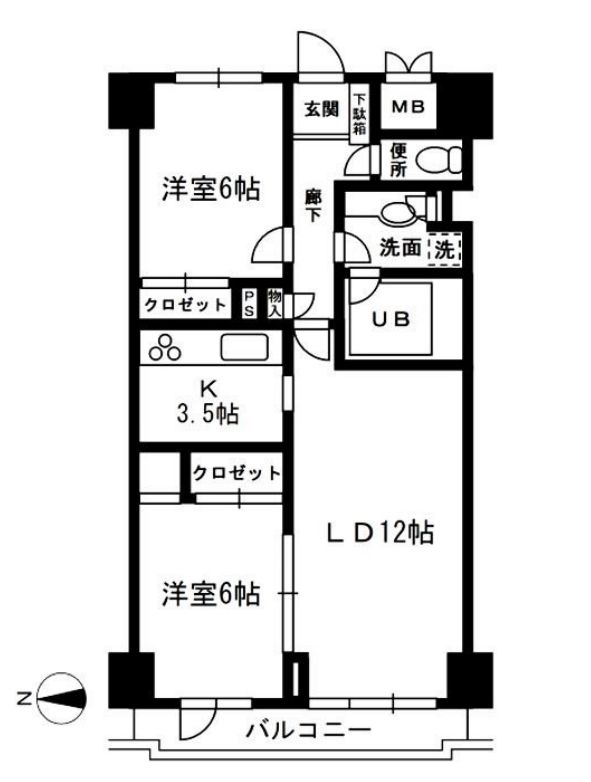 豊島区高田のマンションの間取り