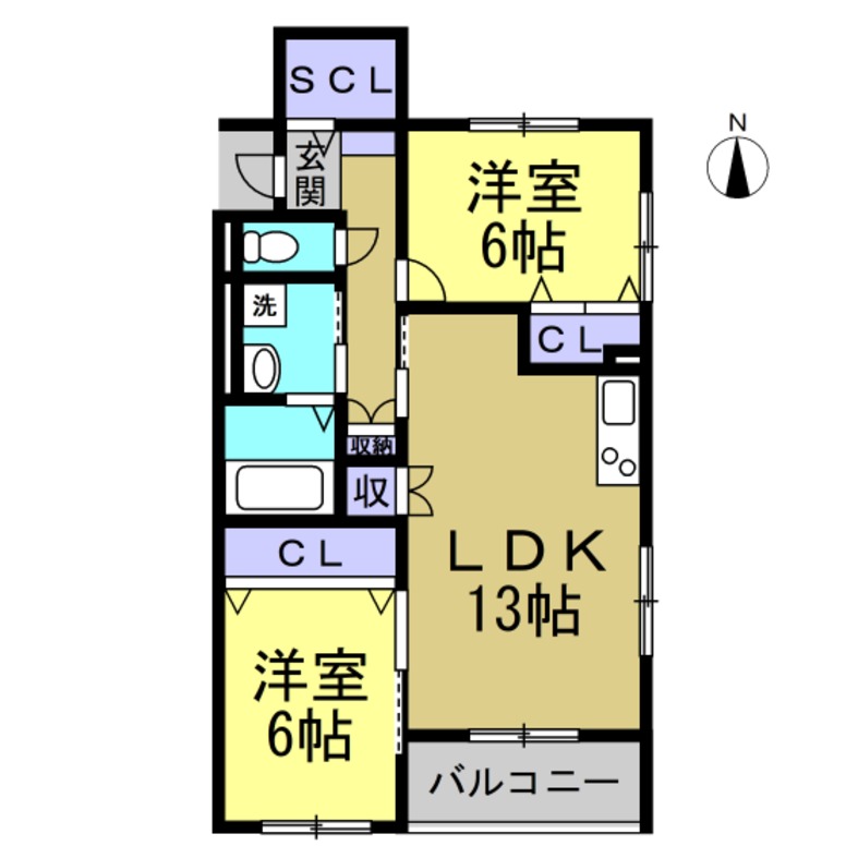 グランカーサ東浦の間取り