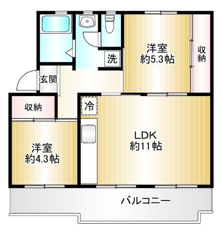 西三田住宅4街区２号棟の間取り