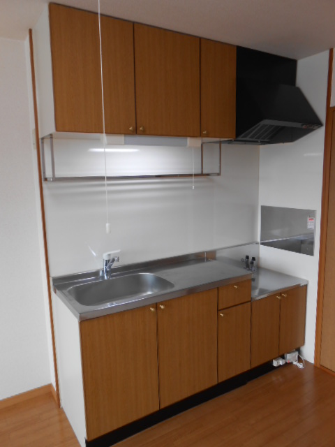 キッチン　ガスコンロ（２口）対応・シングルレバー水栓完備