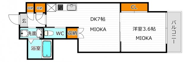 クローバービュー北花田の間取り写真