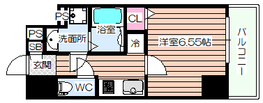 ArtizA西長堀の間取り写真