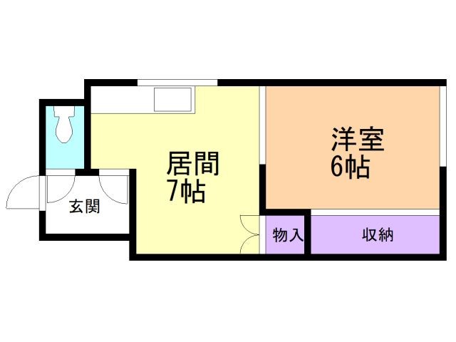 函館市宇賀浦町のアパートの間取り