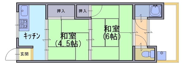 葉月荘の間取り