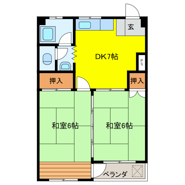 岐阜市市橋のマンションの間取り