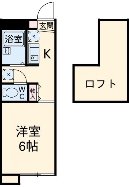 袋井市葵町のアパートの間取り