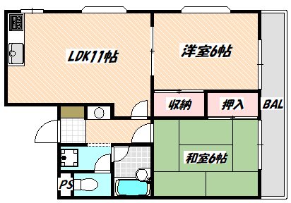 市川市欠真間のマンションの間取り