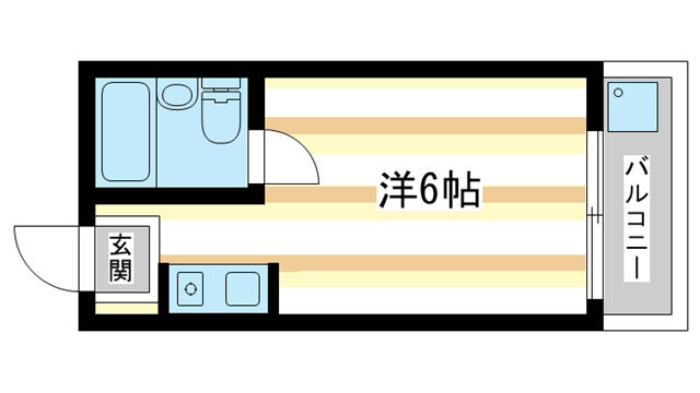 奈良市西大寺赤田町のマンションの間取り