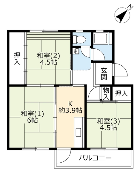 ＵＲ鈴蘭台第五の間取り