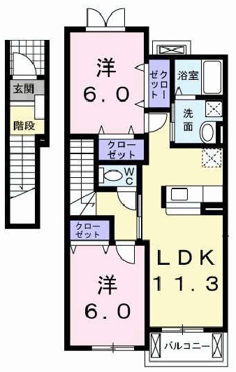 ウィル　ヴェスティージ　壱番館の間取り