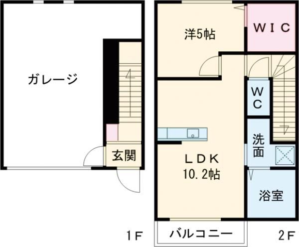 【茂原市早野のアパートの間取り】