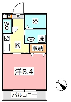 浅口市鴨方町六条院東のマンションの間取り