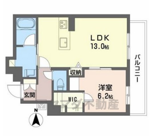 豊中市曽根西町のマンションの間取り