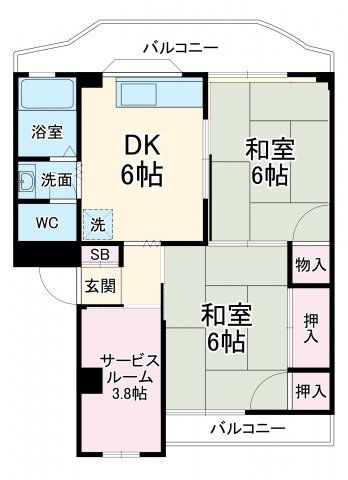 ことぶきマンションの間取り