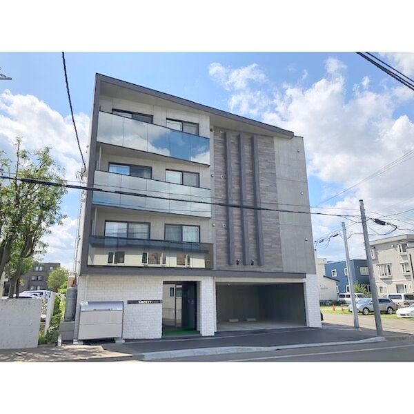 札幌市豊平区福住一条のマンションの建物外観