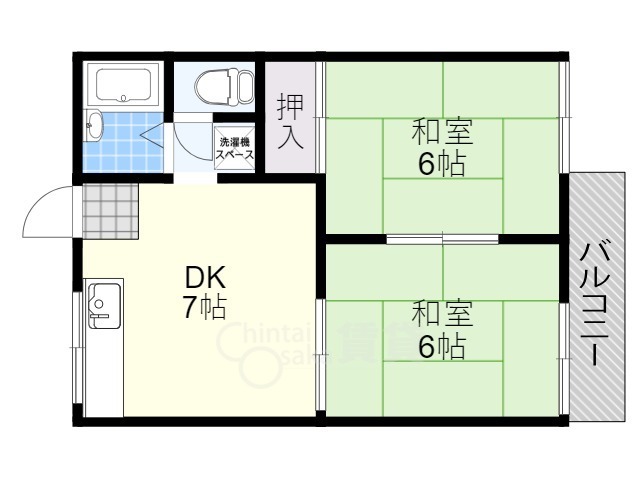 川西市鼓が滝のアパートの間取り