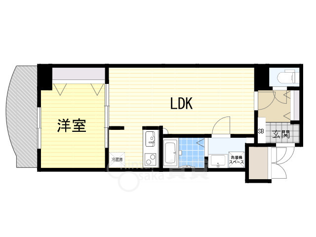 大阪市淀川区宮原のマンションの間取り