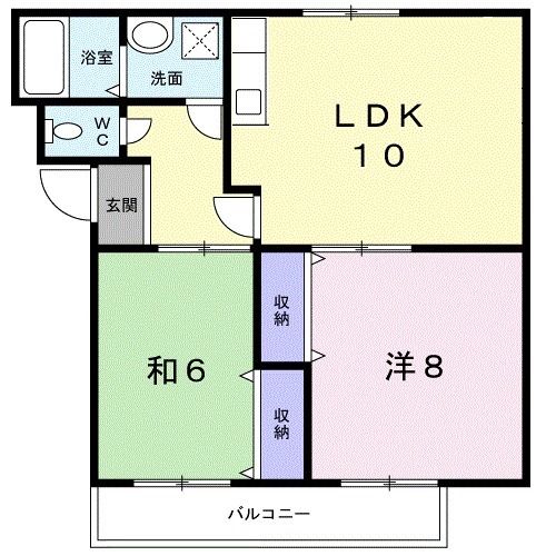 三戸郡南部町大字沖田面のマンションの間取り