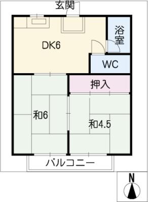 コーポ大喜Ｂ棟の間取り