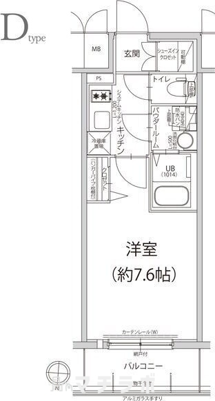 名古屋市中区新栄のマンションの間取り