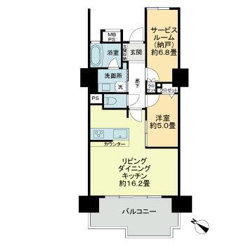 中頭郡北谷町字宮城のマンションの間取り