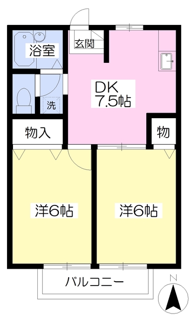 パブリックハイツ泗水Ｃ棟の間取り