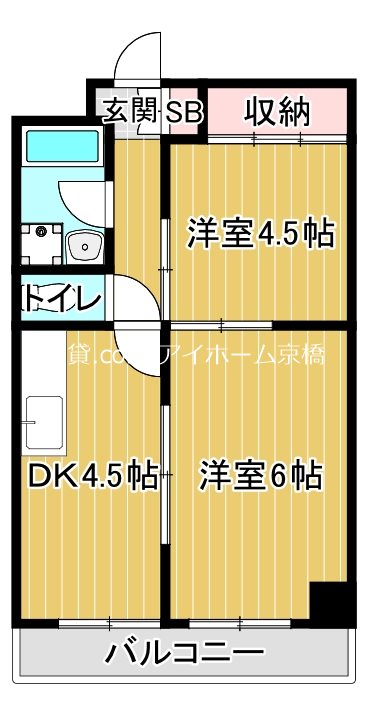 ラパンジール京橋の間取り