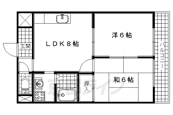 城陽市富野のマンションの間取り