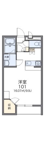 レオパレスラフォーレ風早Iの間取り