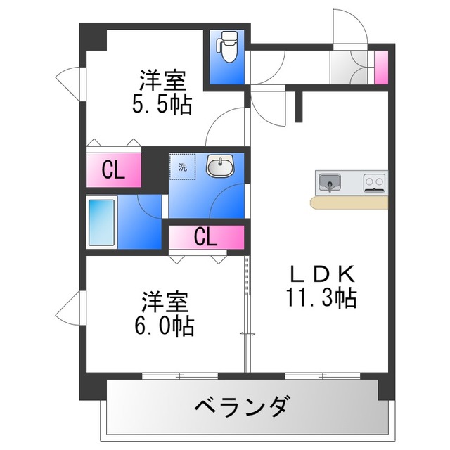 プレステージ9番館の間取り写真