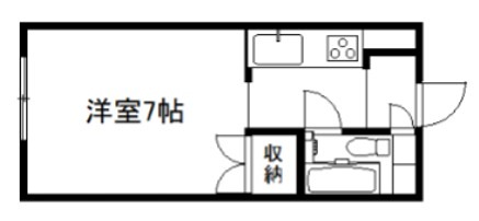 京都市右京区龍安寺塔ノ下町のマンションの間取り