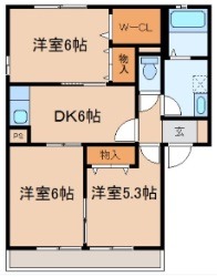 倉敷市玉島乙島のアパートの間取り