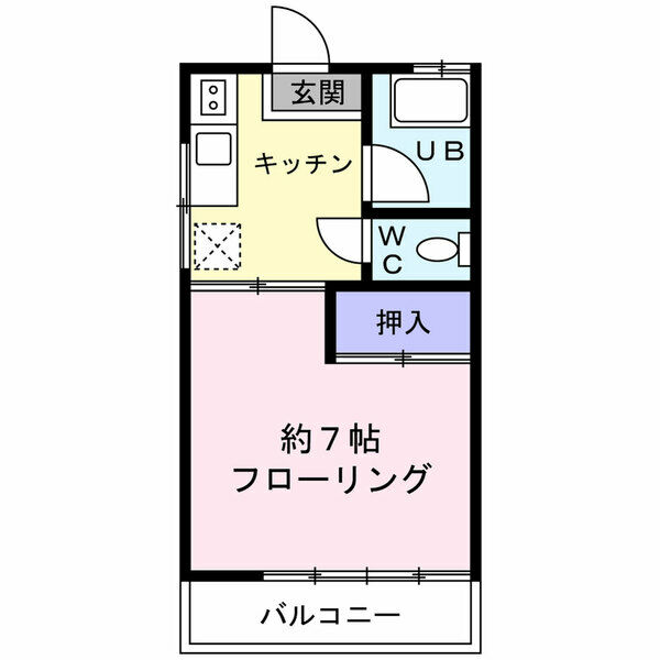 仙台市青葉区国見のアパートの間取り