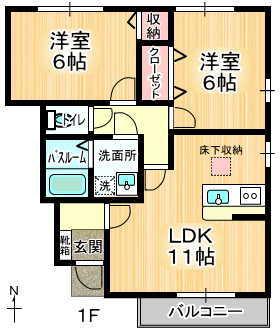 ライネスハイムAの間取り