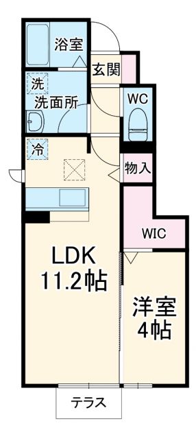 湖西市鷲津のアパートの間取り